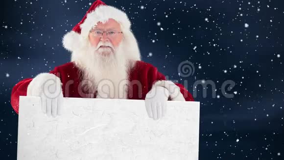 圣诞老人条款中有一个标志和降雪视频的预览图