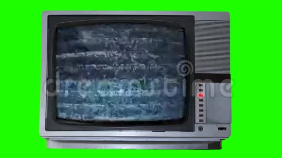 绿色屏幕上的坏电视视频的预览图