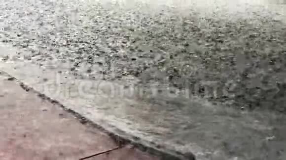 暴雨淹没迈阿密城市街道视频的预览图