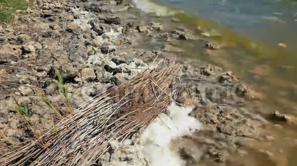 盐湖的石岸视频的预览图
