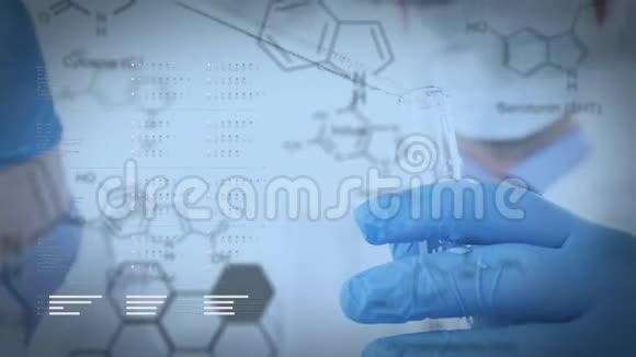 实验室和化学结构的科学家视频的预览图