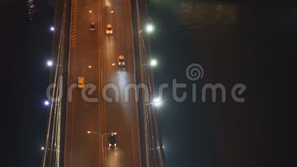 拉马8桥在汽车运输概念上的俯视图泰国曼谷市4K城景VDO视频的预览图