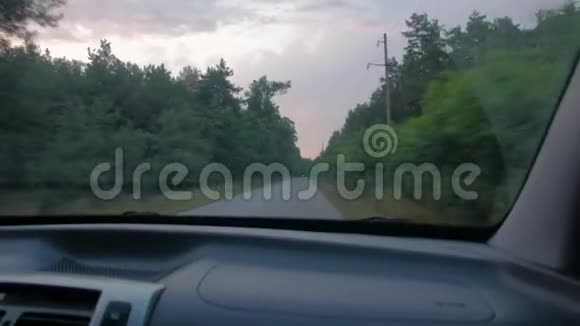 从汽车上看到森林道路视频的预览图