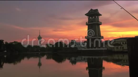 美丽的日出时间临近马来西亚阿洛尔塞塔尔河视频的预览图
