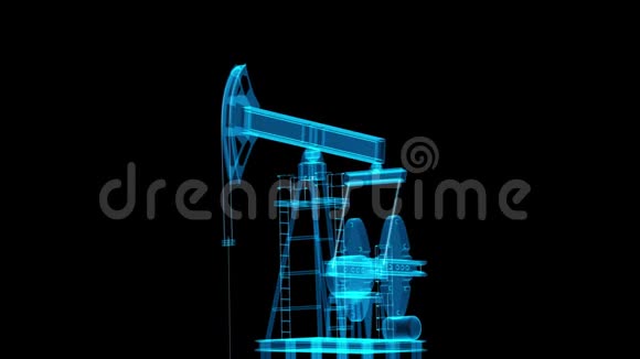 油泵闪亮的蓝色玻璃视频的预览图