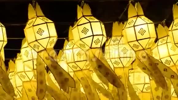 泰国清迈洛伊克拉通节美丽的灯笼视频的预览图