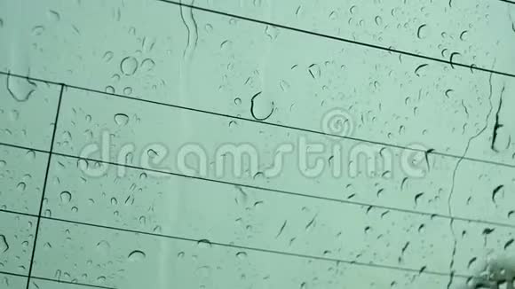 雨天背景下汽车挡风玻璃上的问候语视频的预览图
