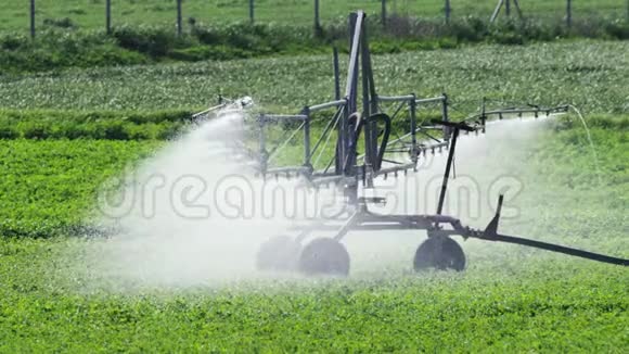 为塞浦路斯的农田浇水的灌溉喷头视频的预览图