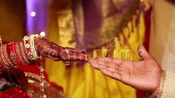 印度教印度婚礼仪式视频的预览图