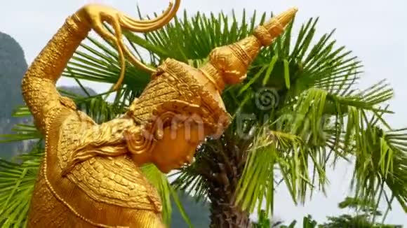 泰国天使的金色雕像视频的预览图