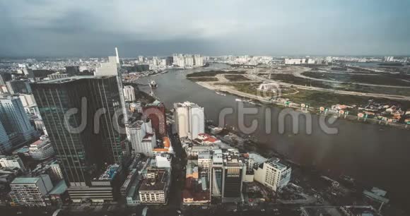 胡志明市的时间表西贡城市景观视频的预览图