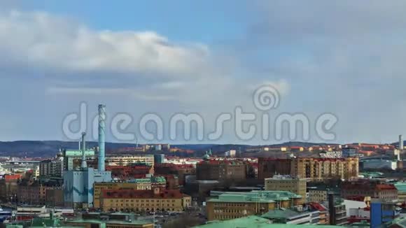 城市的云影哥德堡瑞典人视频的预览图