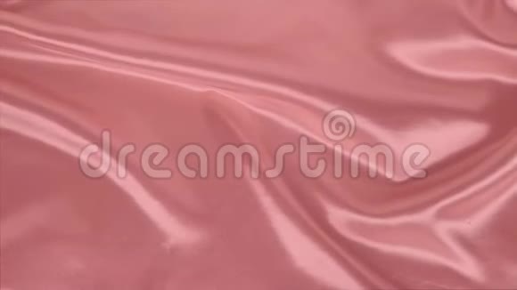 美丽的丝绸面料精致的粉红色悬垂小褶皱柔软流动豪华婚礼概念纹理视频的预览图