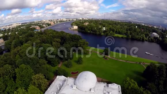 俄罗斯圣彼得堡埃拉金岛上的埃拉金宫视频的预览图