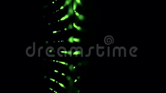 抽象流动的绿灯小点成排移动折射改变轨迹小小的两侧的圆圈视频的预览图