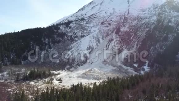 阿拉斯加的空中雪崩调查视频的预览图