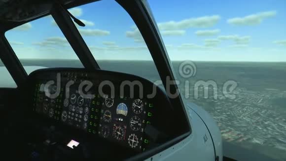 用于训练飞机飞行员的模拟器专业飞行模拟器视频的预览图