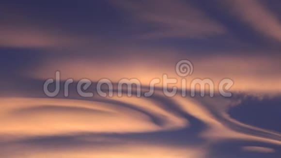 日落时美丽的透镜状云视频的预览图