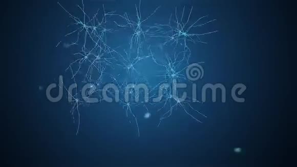 穿过脑细胞神经元的运动视频的预览图