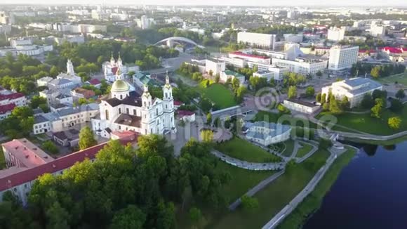 维捷布斯克市中心美丽的风景视频的预览图
