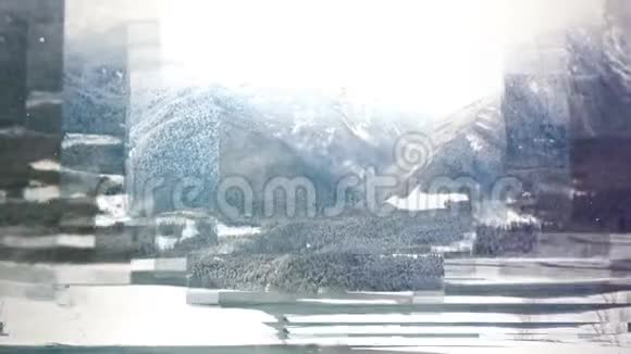 数字生成的雪山视频视频的预览图