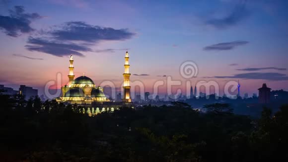 吉隆坡联邦领土清真寺4K影像时间推移录像视频的预览图