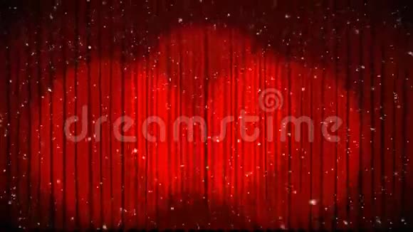 剧院窗帘以聚光灯打开的数字动画视频的预览图