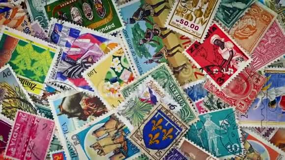 来自世界各地的旧邮票视频的预览图