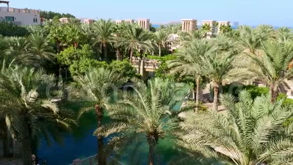 迪拜联合阿拉伯帝国阿联酋2017年11月20日豪华五星级酒店JumeirahAlQasrMadinat靠近Bur视频的预览图