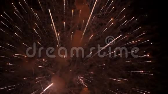 新年庆典上的烟火慢动作视频的预览图