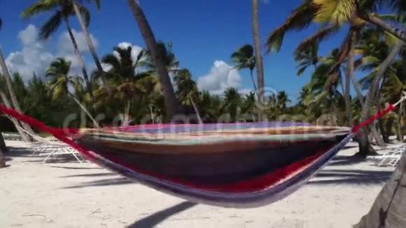 沙滩上的吊床视频的预览图