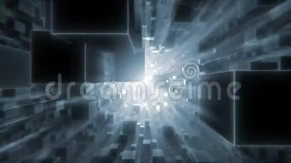 抽象未来主义立方体隧道VJ回路视频的预览图