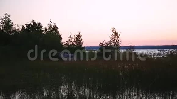 加拿大安大略省大湖地区格鲁吉亚湾的日落风景视频的预览图