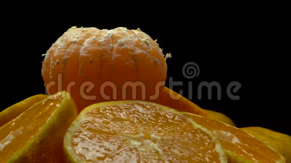 橘子特写在旋转视频的预览图