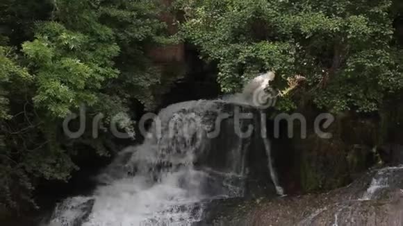 瀑布山景特写山河瀑布景观视频的预览图