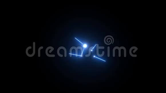 黄道十二宫金牛星星座在发光中形成视频的预览图