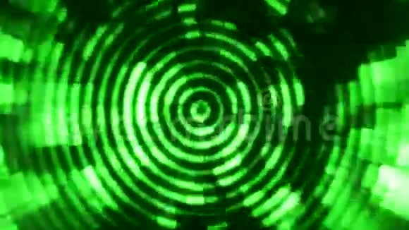 带有涟漪效应背景的绿色抽象十六进制动画视频的预览图