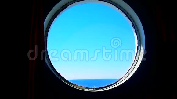 海洋班轮的舷窗视频的预览图