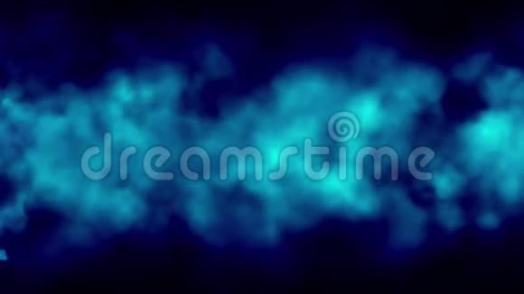 移动烟雾雾深蓝色动态背景风天气移动星云无缝环视频的预览图