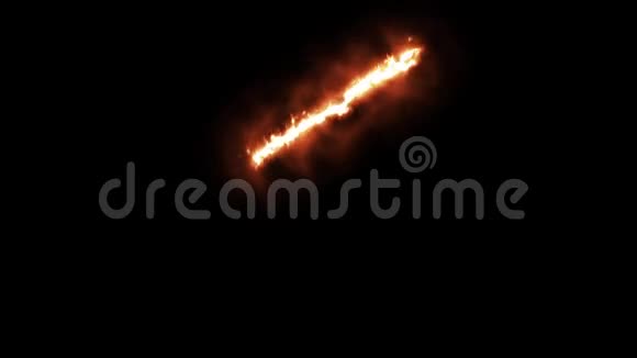 闪电符号在火焰中点燃和燃烧视频的预览图