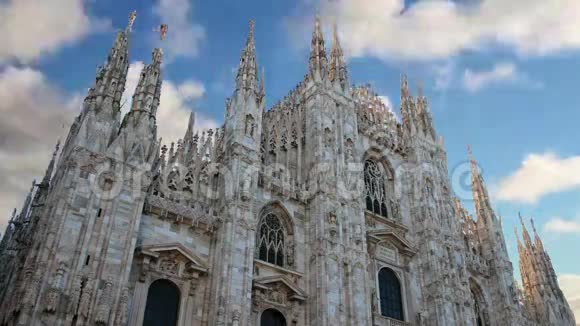 时间流逝米兰大教堂穹顶意大利视频的预览图