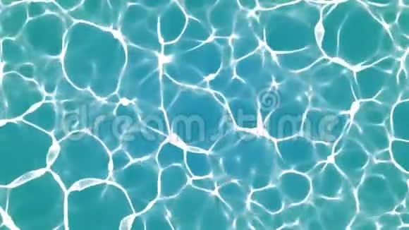 水的蓝色背景无缝循环动画视频的预览图
