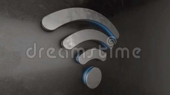 黑石上的WiFi辉光图标视频的预览图