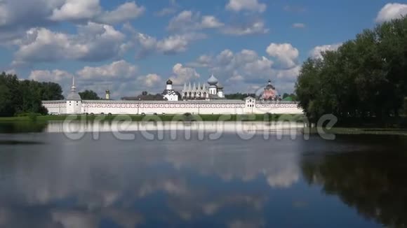 蒂克文设想修道院从塔博湖看风景俄罗斯锡克文视频的预览图
