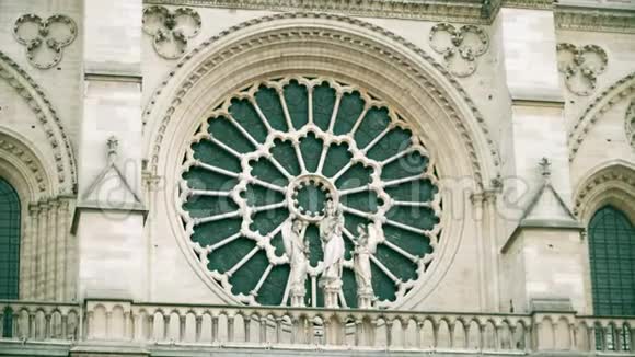 法国巴黎著名的圣母大教堂详情视频的预览图