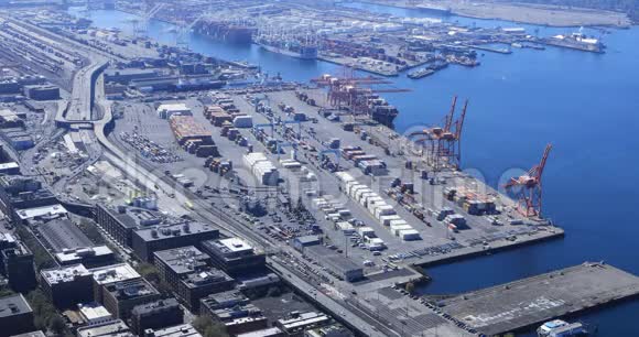 西雅图华盛顿港口航运业务4K视频的预览图