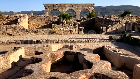 古罗马遗址位于联合国教科文组织古遗址伏尔比利斯视频的预览图