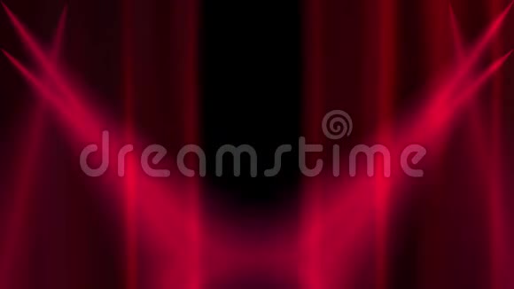 用聚光灯打开红色窗帘动画视频的预览图