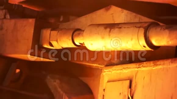 关闭机构细节钢铁生产在冶金厂库存录像重工业和钢铁厂视频的预览图