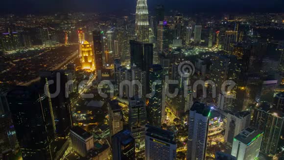 吉隆坡市中心的夜景延时视频的预览图